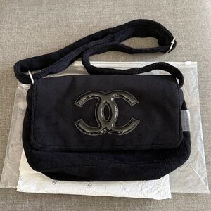 Chanel GWP Black Crossbody Bag with Black Logo